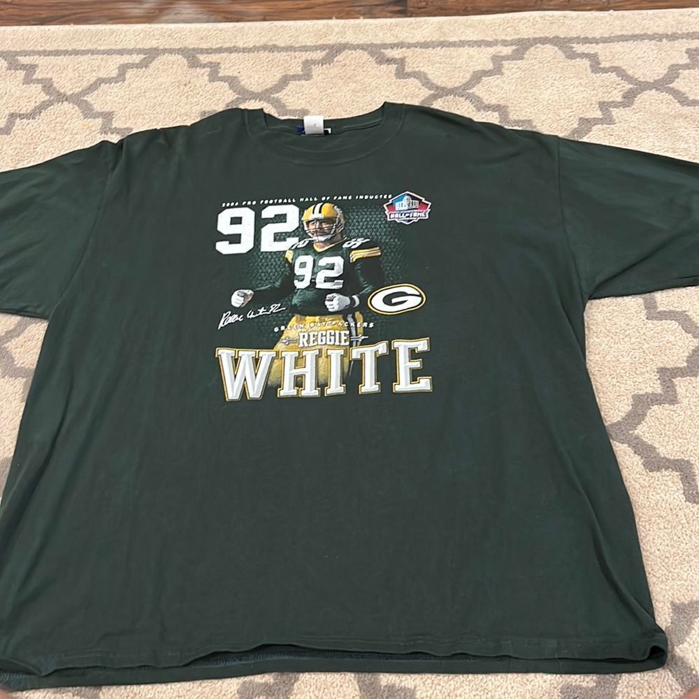 VTG Reebok Reggie White Green Bay Packers NFL Football t-shirt XL in GUC